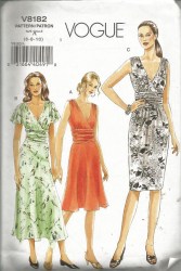 8182 EZ VOG MIDRIFF DRESS LENGTHS SLEEVES OR NOT PATTERN 12-16